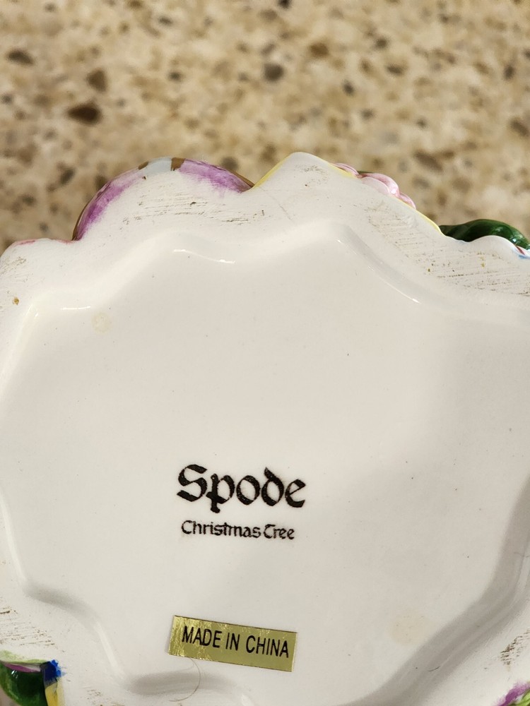 Spode Christmas Figural Tree Hand Painted Creamer 5"