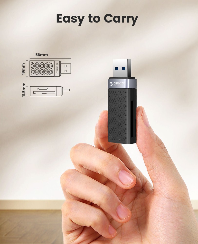 ORICO Type C USB2.0 Card Reader Memory Portable Type-C+TF/SD Smart Card Reader