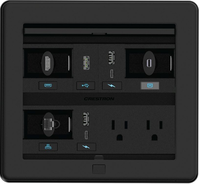 Crestron FT2-700-ELEC-B FlipTop Electrical Cable Cubby Management System (Black)