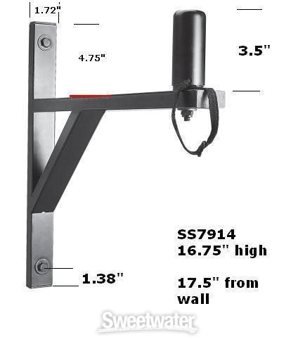 On-Stage Stands SS7914B Wall Mount Speaker Bracket (pair)