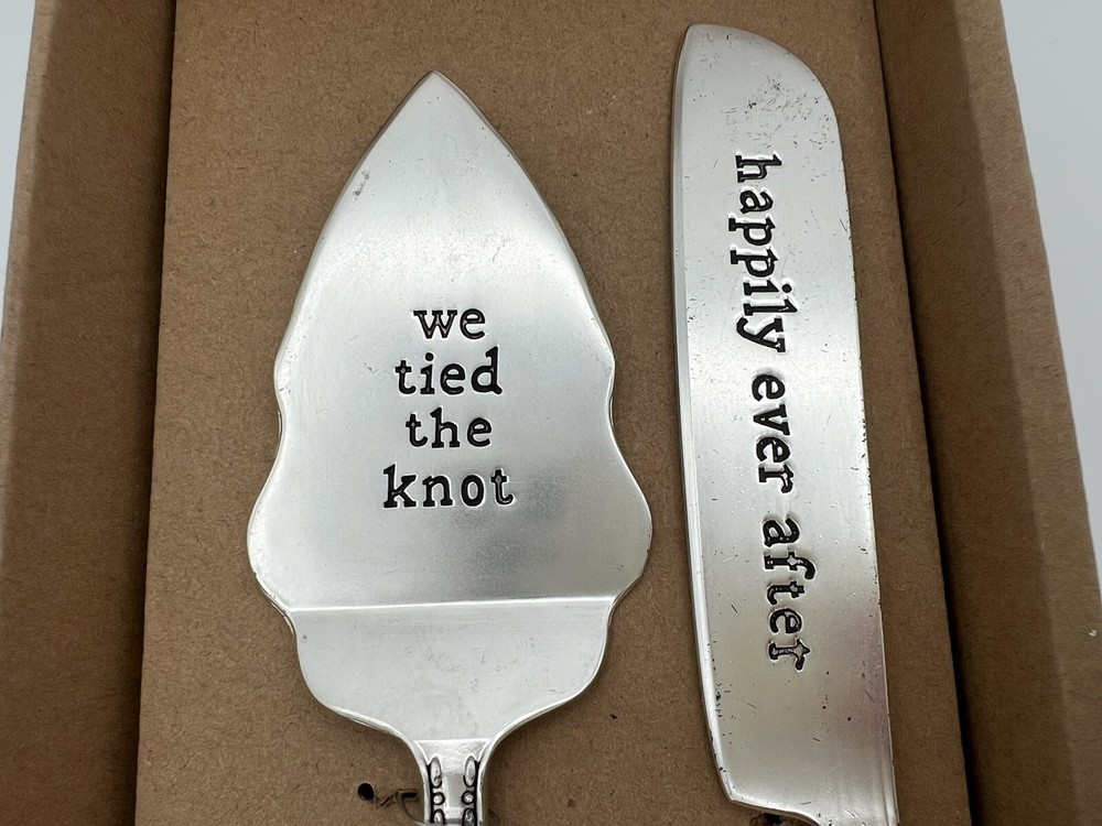 Mud Pie Silver 9" Boxed Wedding Cake Server Set 2021
