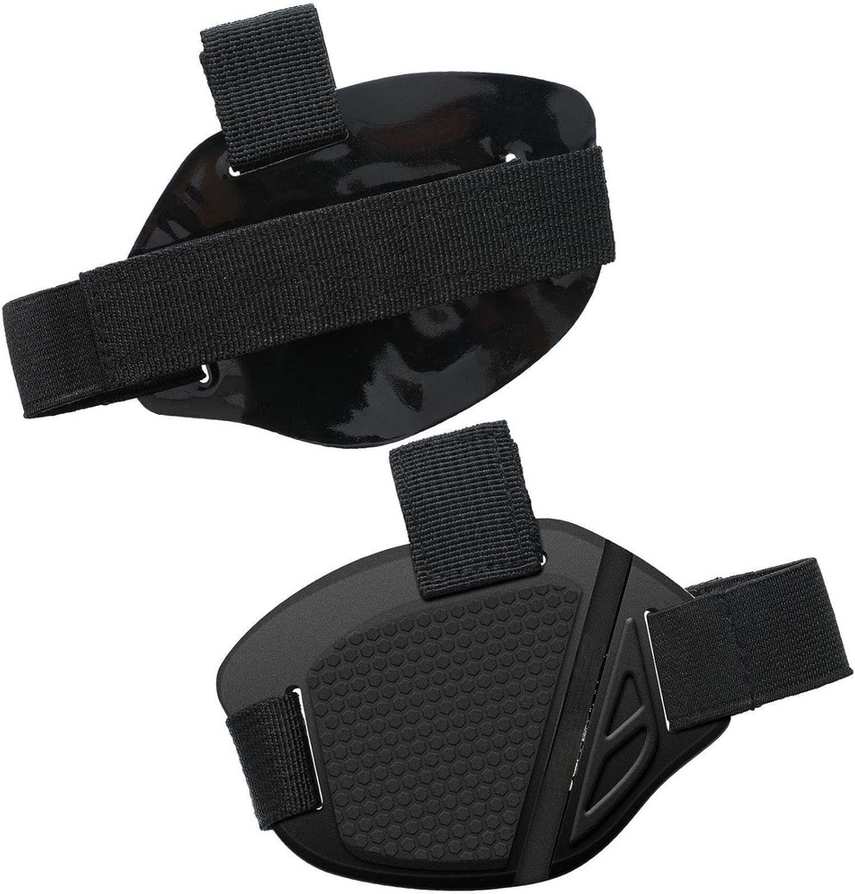 2-Piece Motorcycle Shoe Protector & Rubber Shift Pad, Black