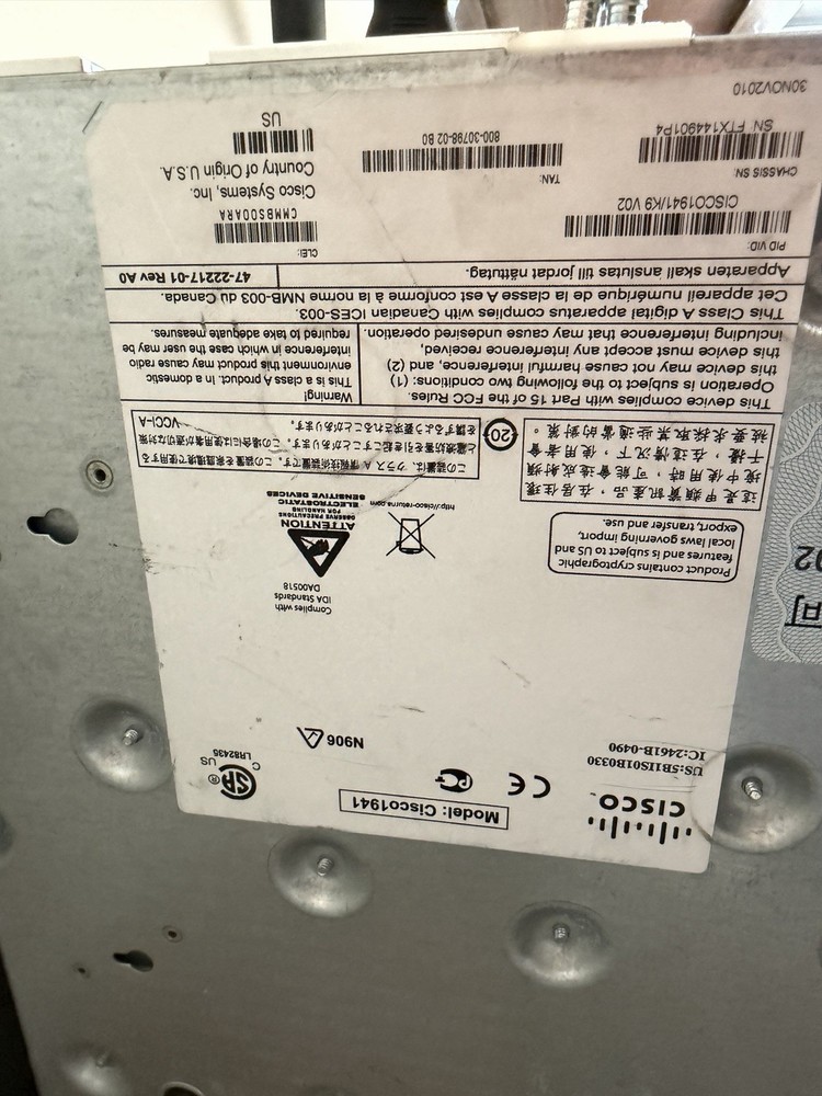 Cisco 1941-K9 Integrated Services Router
