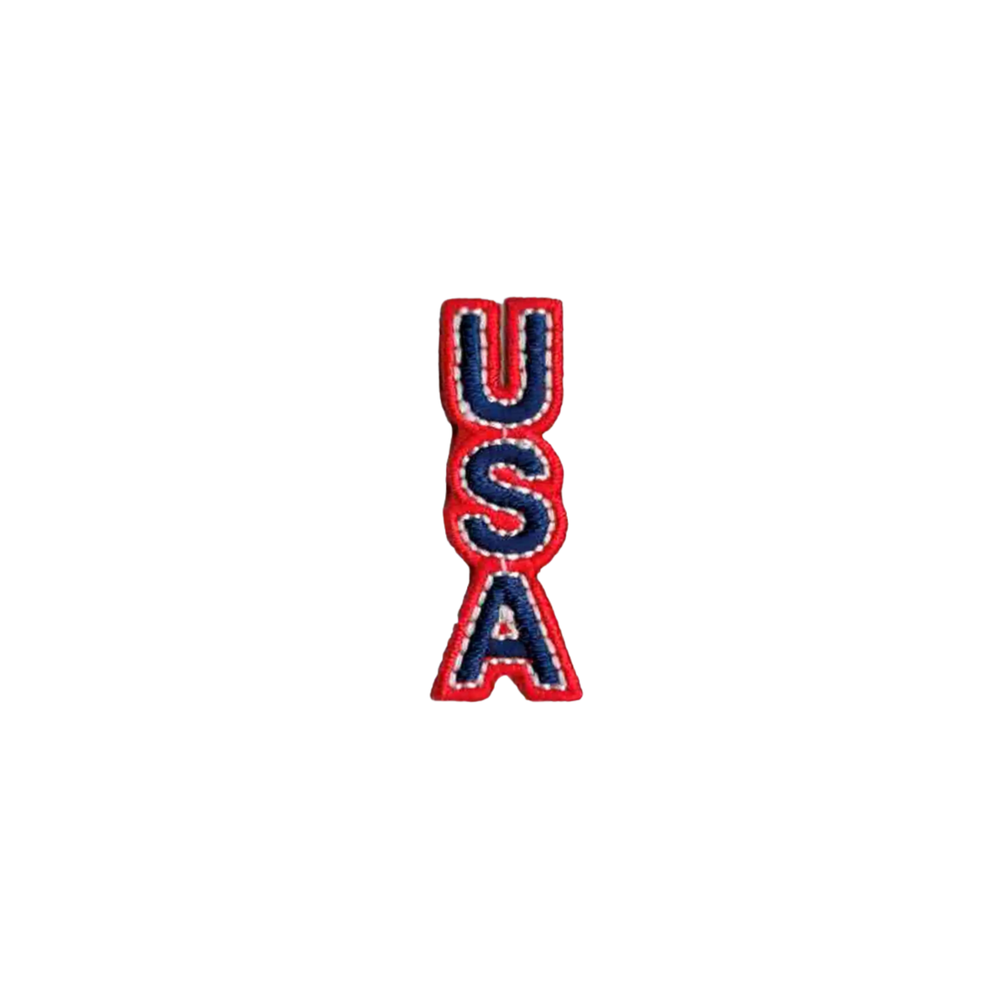 USA Vertical (5_Pack) Iron on Patch: Small