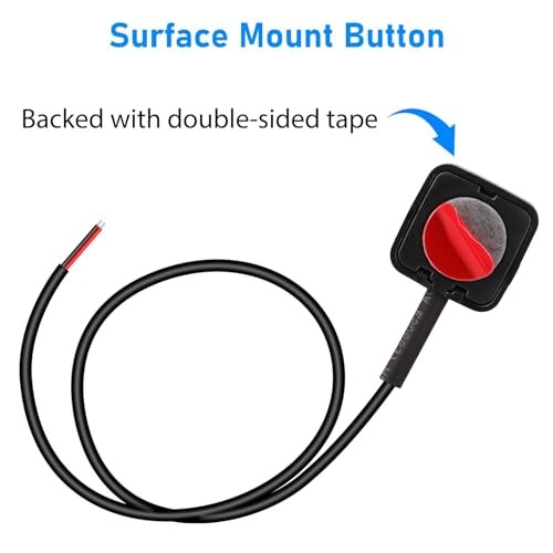 10Pcs Momentary Push Button Switch, Surface Mount ON/Off Mini 11.43in Wire