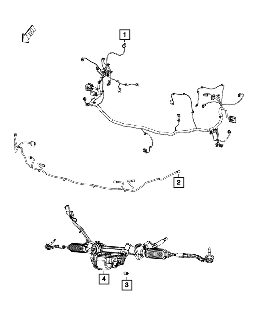 Genuine Mopar Front End Module Wiring 68251894AD