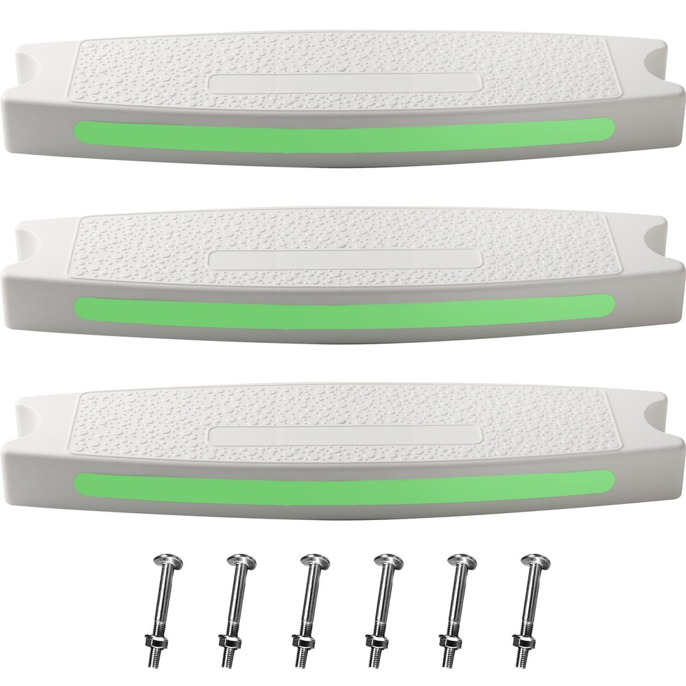 3 PCS 18 Inch Universal Pool Ladder Step Replacement Reflective Strip White