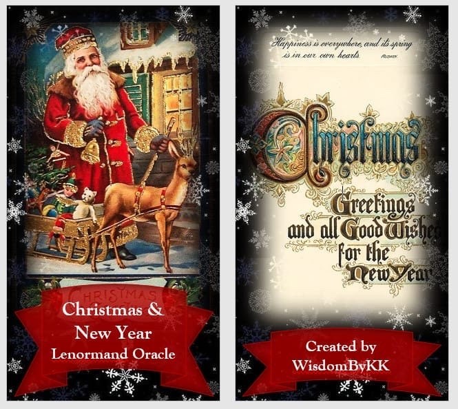 Christmas Lenormand oracle deck. Santa oracle