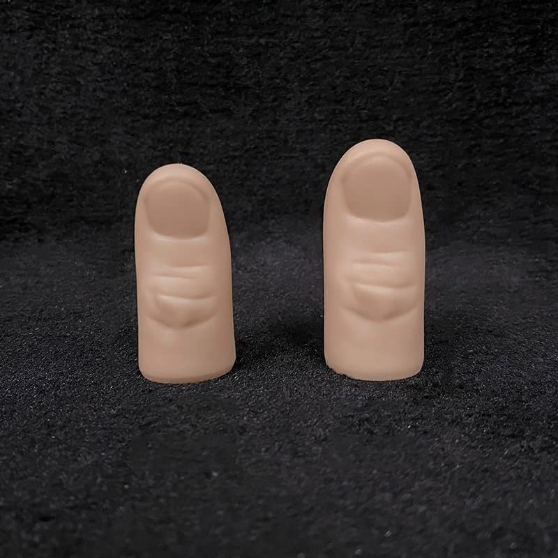 SUMAG 5 Pcs Thumb Tip Magic Tricks Magician 5 Medium Size, Beige
