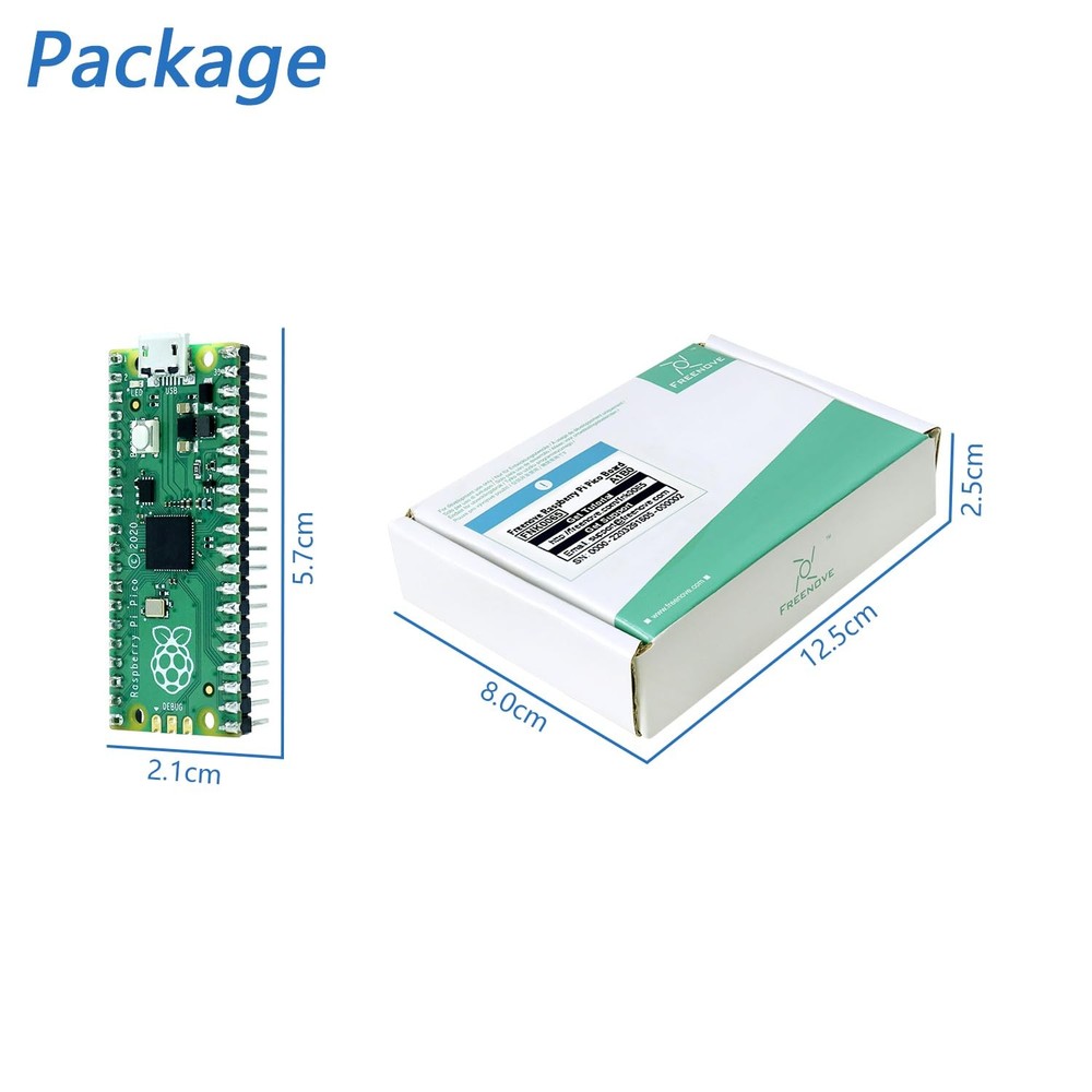 Raspberry Pi Pico Board PreSoldered Header DualCore Arm CortexM0+ Python