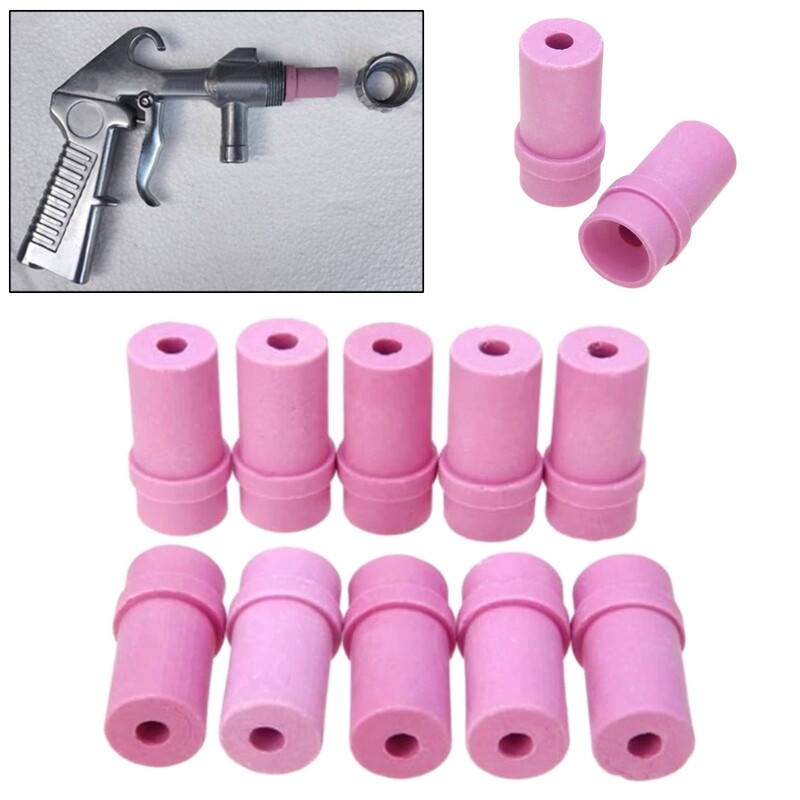 10Pcs Ceramic Nozzle Sandblasting Nozzle Tip Replacement Parts