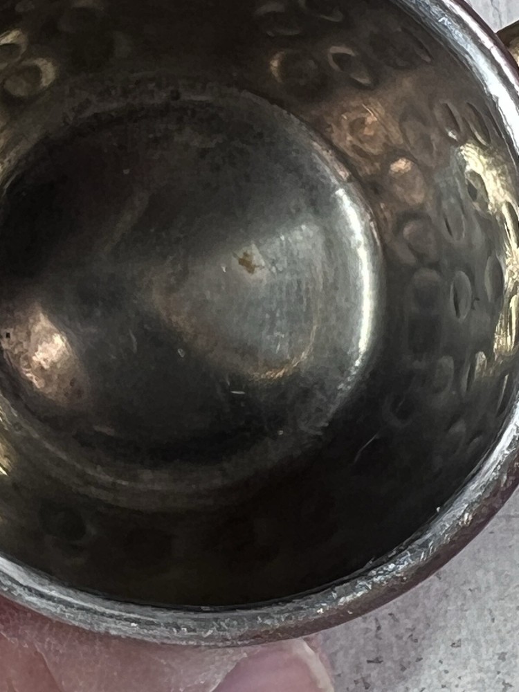 Mini Copper Cup rotary metal dial 2” Tall