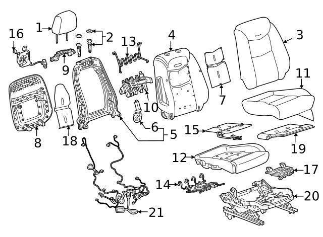 Genuine GM Headrest 84910541