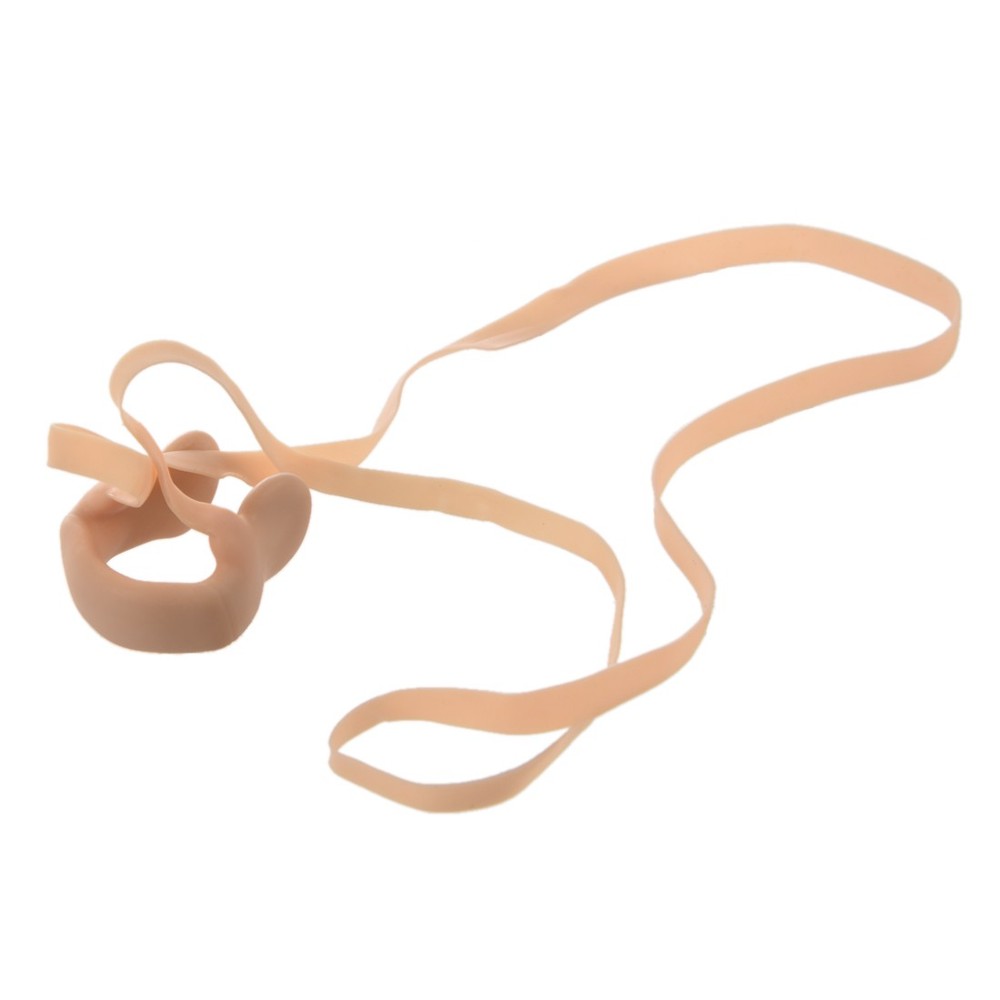Beige Elastic Rubber String Nose Clip Protector for Swimming R8U98215
