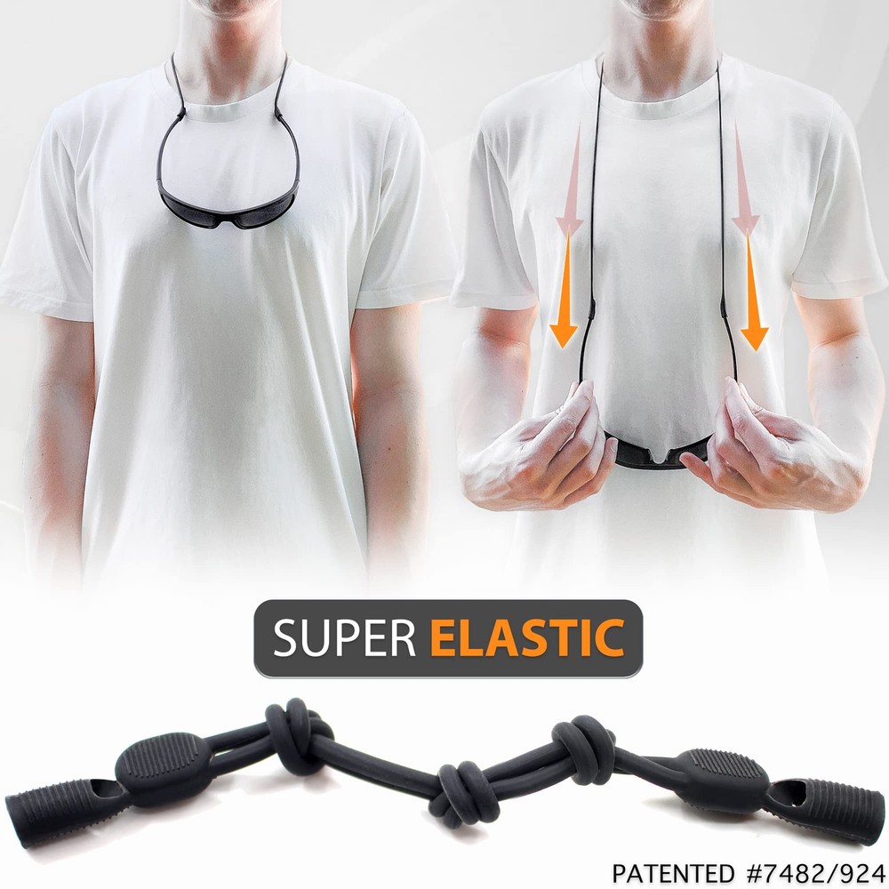 Glasses Strap Holder - No-Tail Eyeglass Strap Cord String - Adjustable Eye Gl...