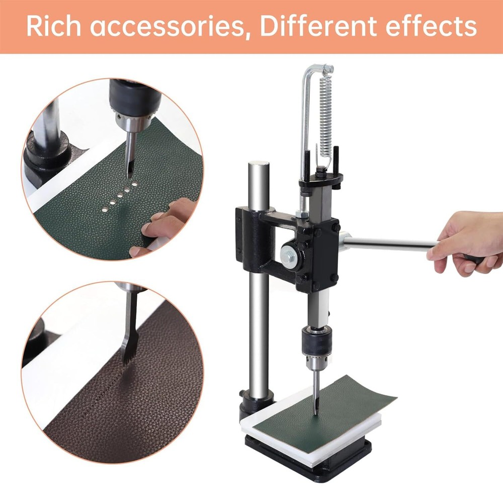 Leather Hole Puncher Hand Punching Machine for DIY Craft, Style D