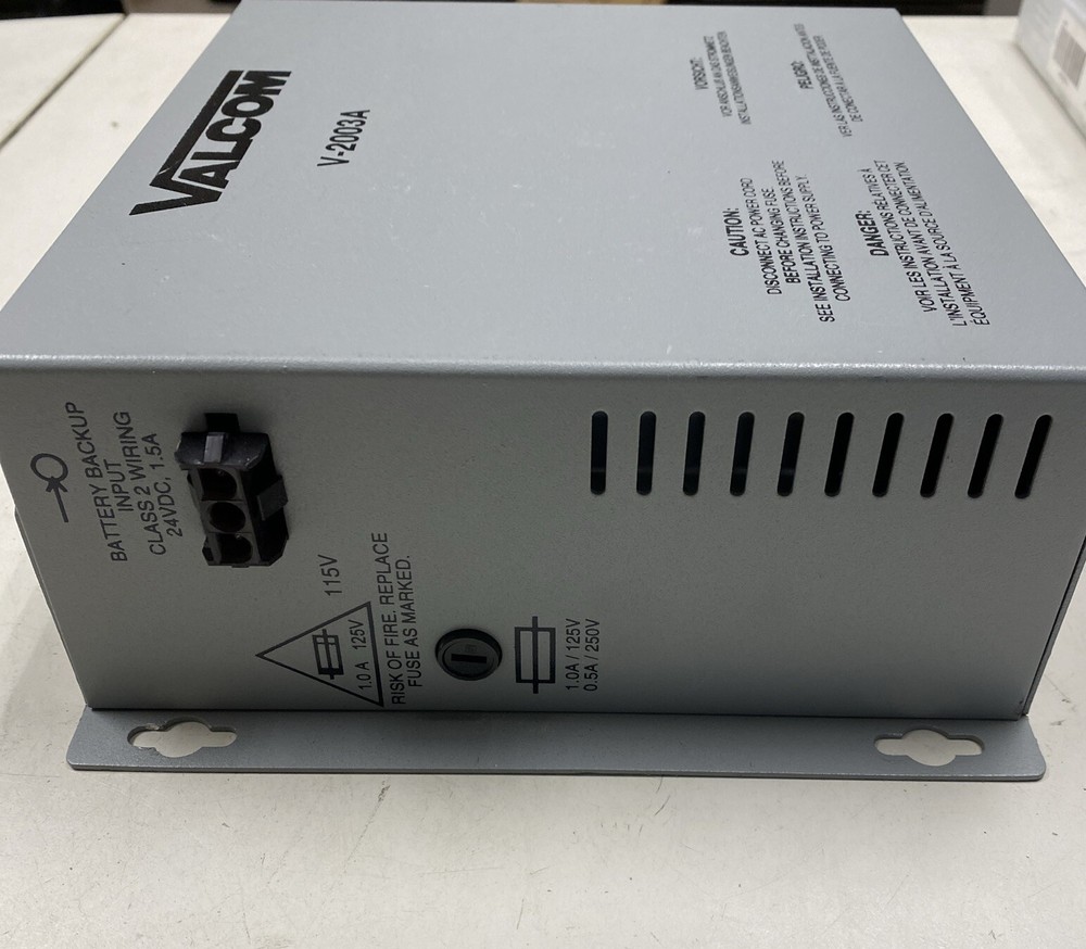 Valcom V-2003A 3 Zone 1 Way Page Control, Paging Amplifier, V2003A Not Tested