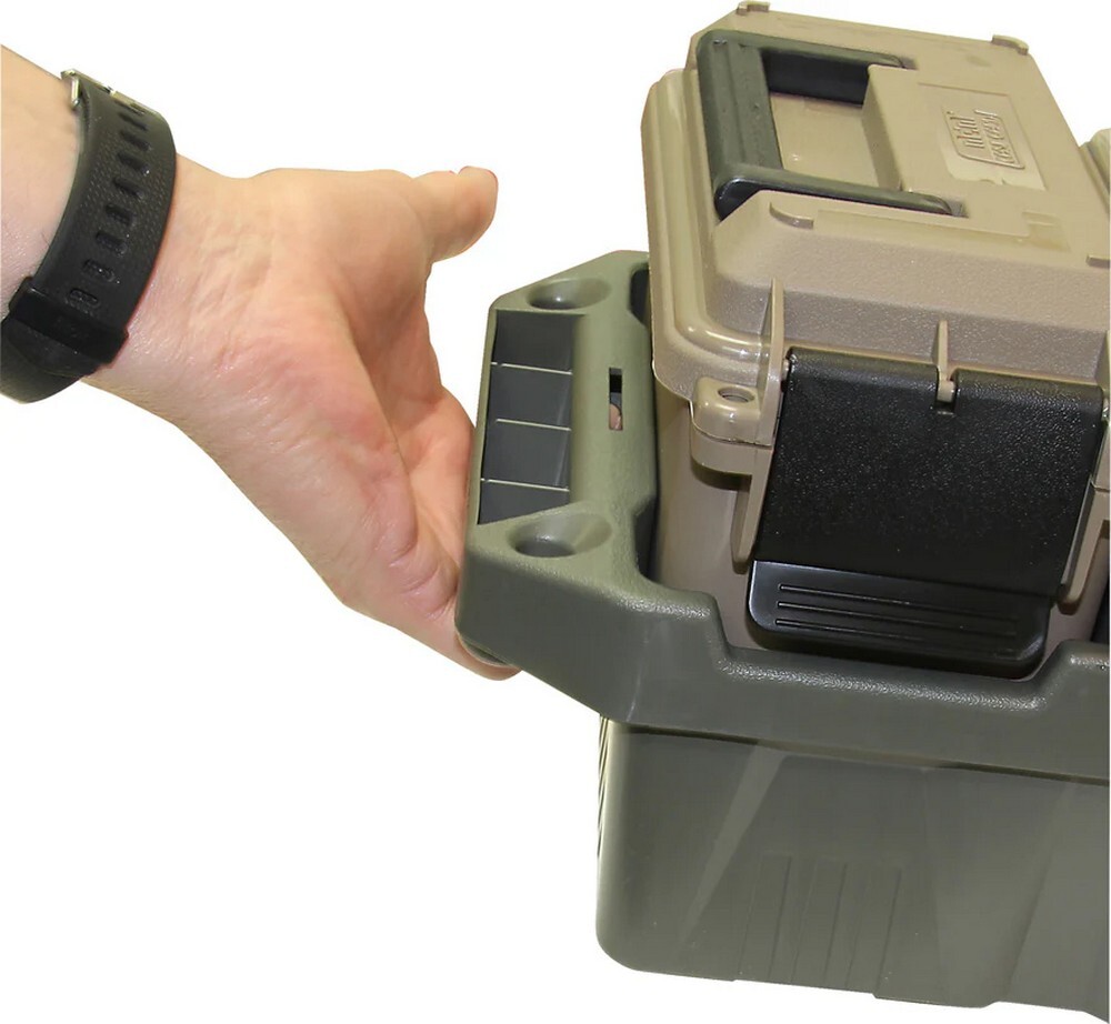 MTM 5 Mini-CAN Polypropylene Heavy-Duty Plastic Stackable Ammo Crate - AC5C