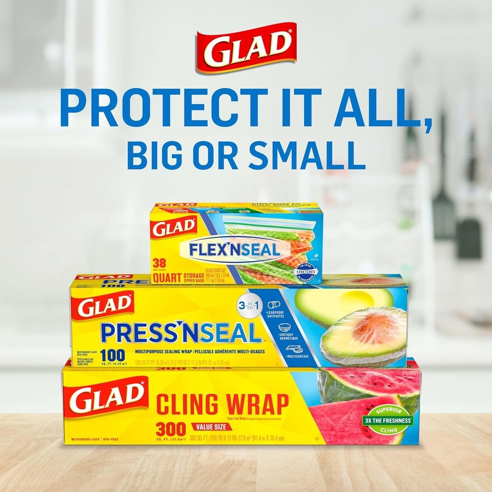 Press'N Seal 70 Sq Ft Food Wrap - Griptex Technology for Maximum Freshness