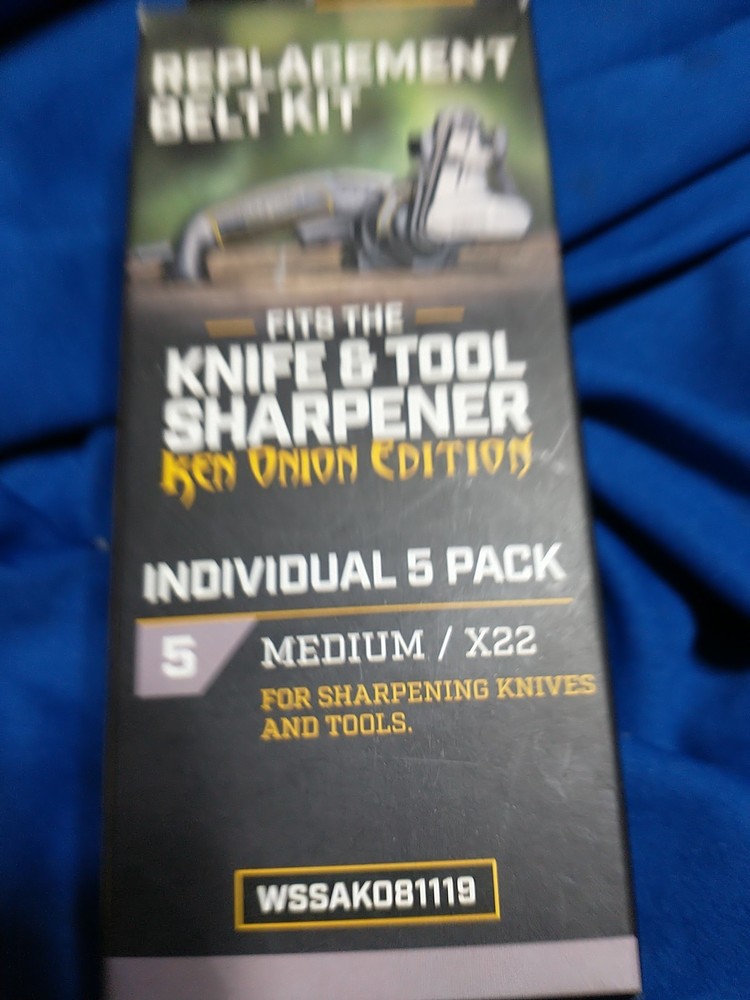 Work Sharp Knife & Tool Sharpener MEDIUM Grit Replacement Belt Kit WSSAK081119