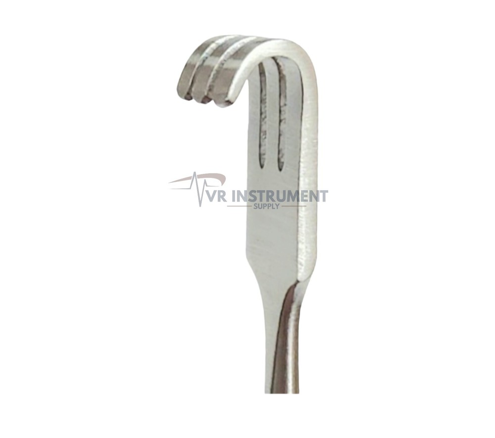 Senn Muller Retractor Sharp & Blunt 3-Prongs Surgical Veterinary Tools 2 Pcs