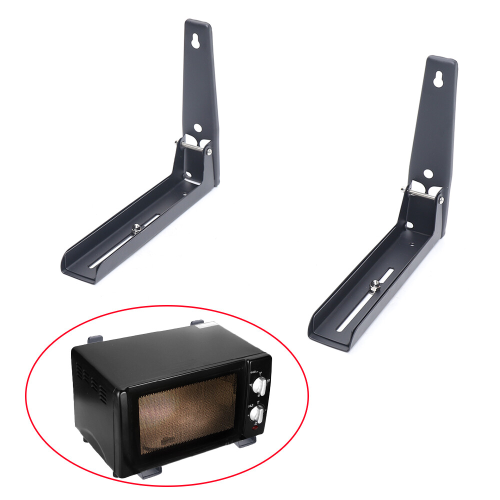 2PCS Foldable Stretch Oven Rack Microwave Oven Stand Kitchen Wall Mount Rack