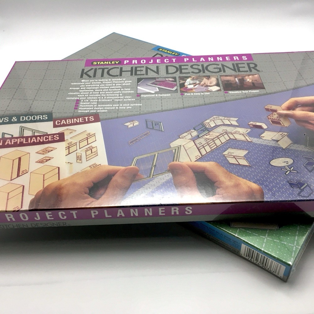 New & Sealed VTG Stanley Project Planner - Deck Designer & Kitchen Designer Pair