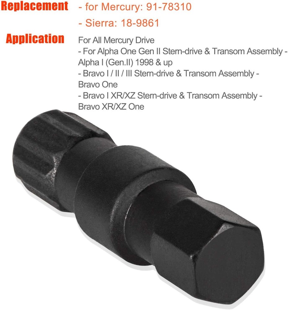 Shift Cable Tool Socket & Hinge Pin Tool for Mercruiser Alpha One Gen I Gen II