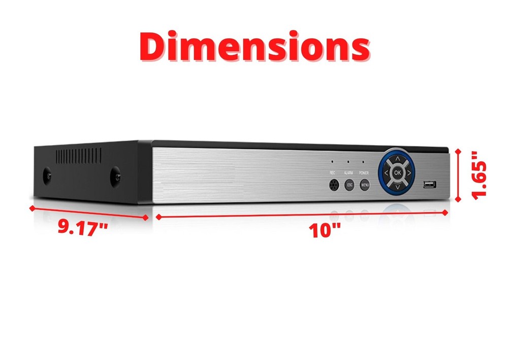 16 Channel H.265 Security DVR with 1TB HDD Recorder for Security Camera System