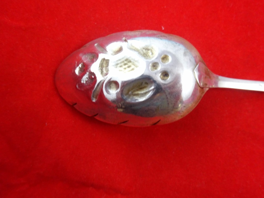 Sterling Silver Berry Spoon with Fruit in Bowl (#4249)