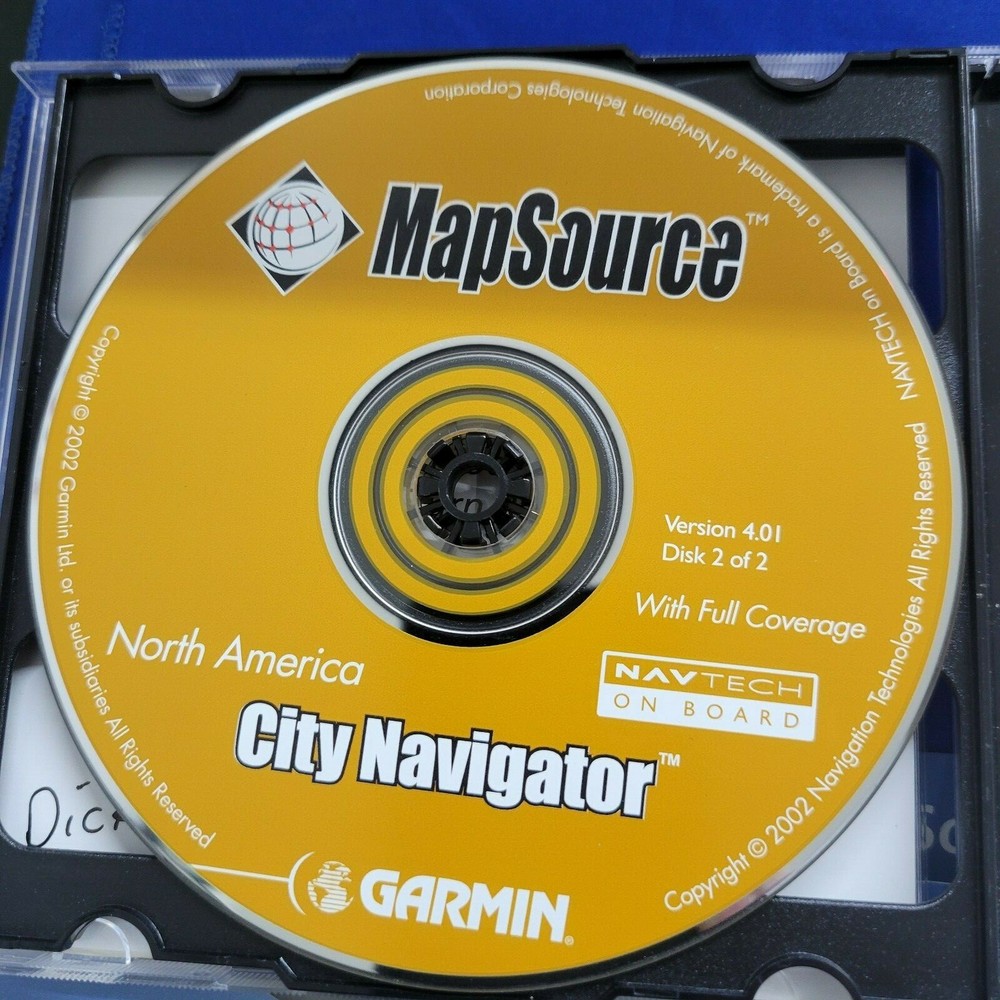 Garmin, Map Source City Navigator 2 Disks plus manual/reference guides only