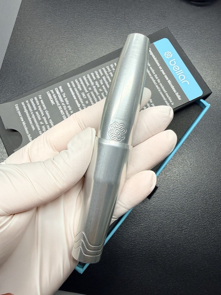 Microbeau Bellar Tattoo Pen Machine SILVER w/ Box & Cord