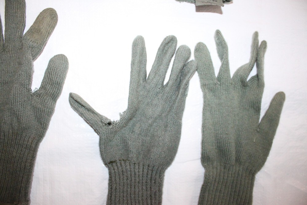 3 Pairs US Military Large CW Glove Inserts Type Class 2 Wool Authentic DEFECTS