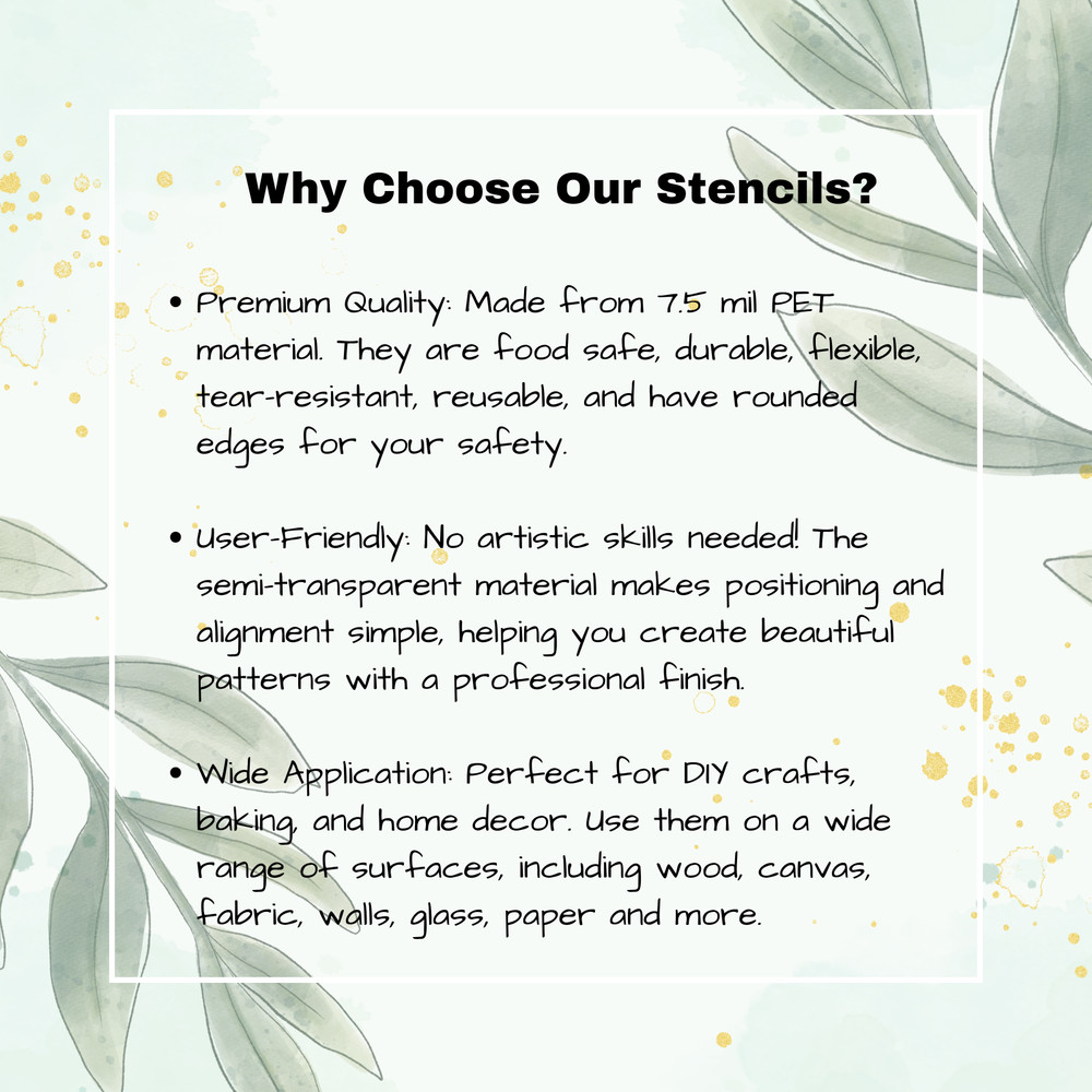 Reusable Mylar Love Heart Stencil - Valentine Stencil - Heart Pattern Stencil