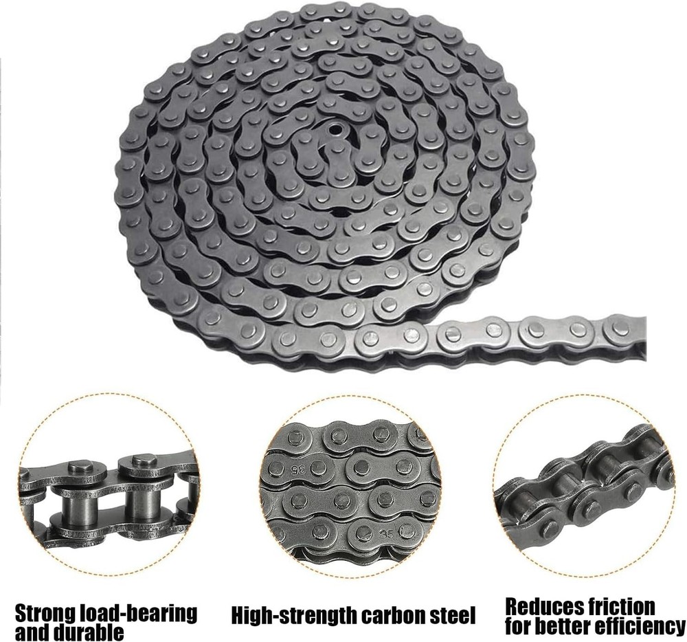 Versatile 06C 35 Industrial Roller Chain - 5Ft, 160 Links for Easy Replacement