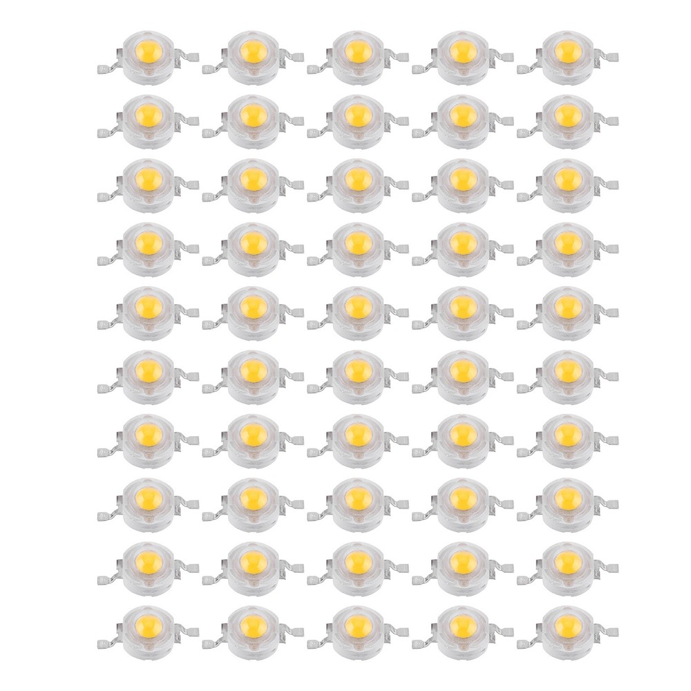 50pcs SMD LED Light Beads High Power For Floodlight Spotlight Trending↑