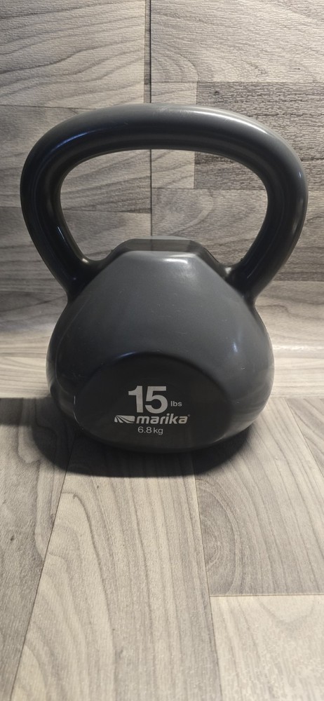 Marika Kettlebell. Weight: 15 lbs (6.8 kg).