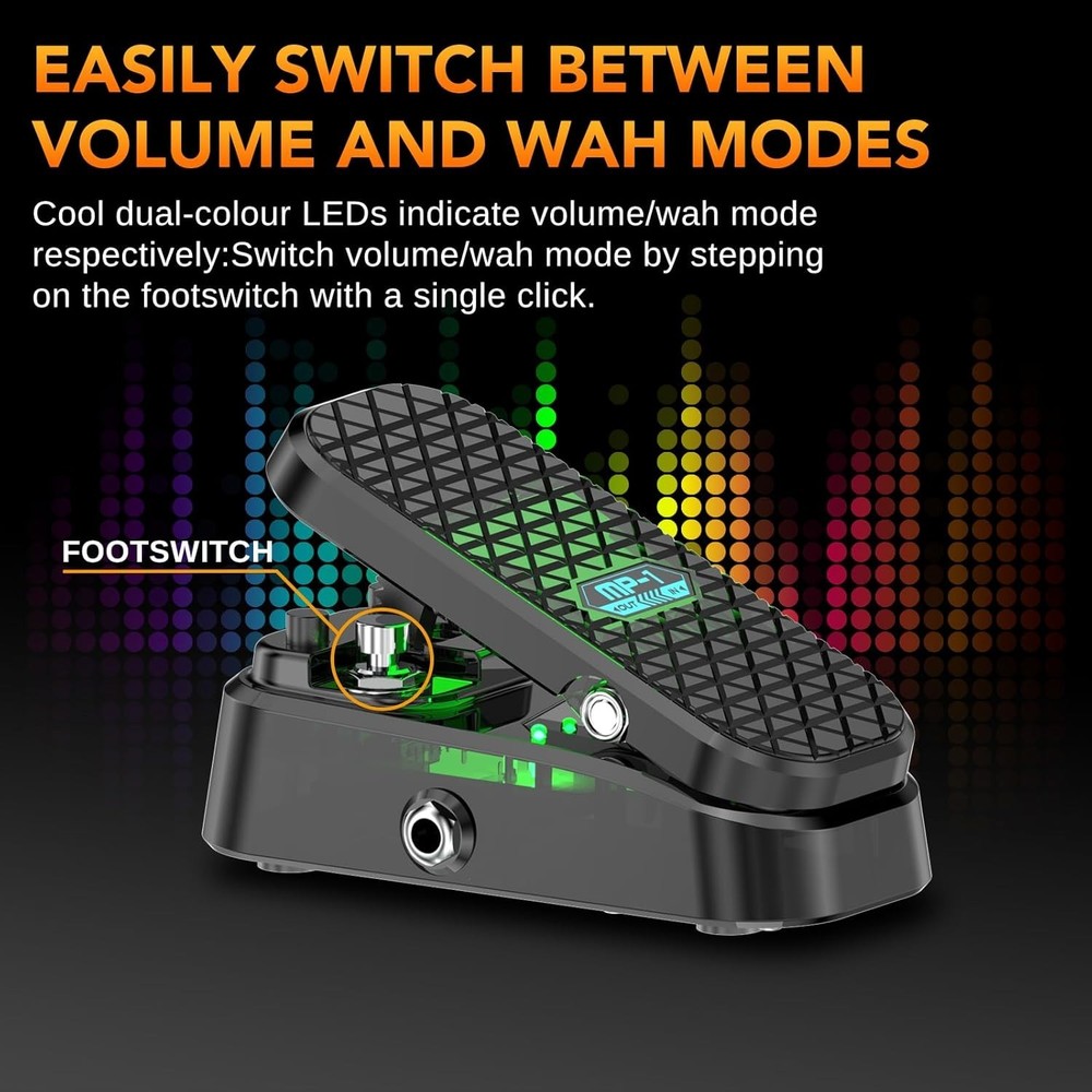 Mini Volume & Wah Combo, Pure Analog Wah Effects and Active Volume Control Pedal
