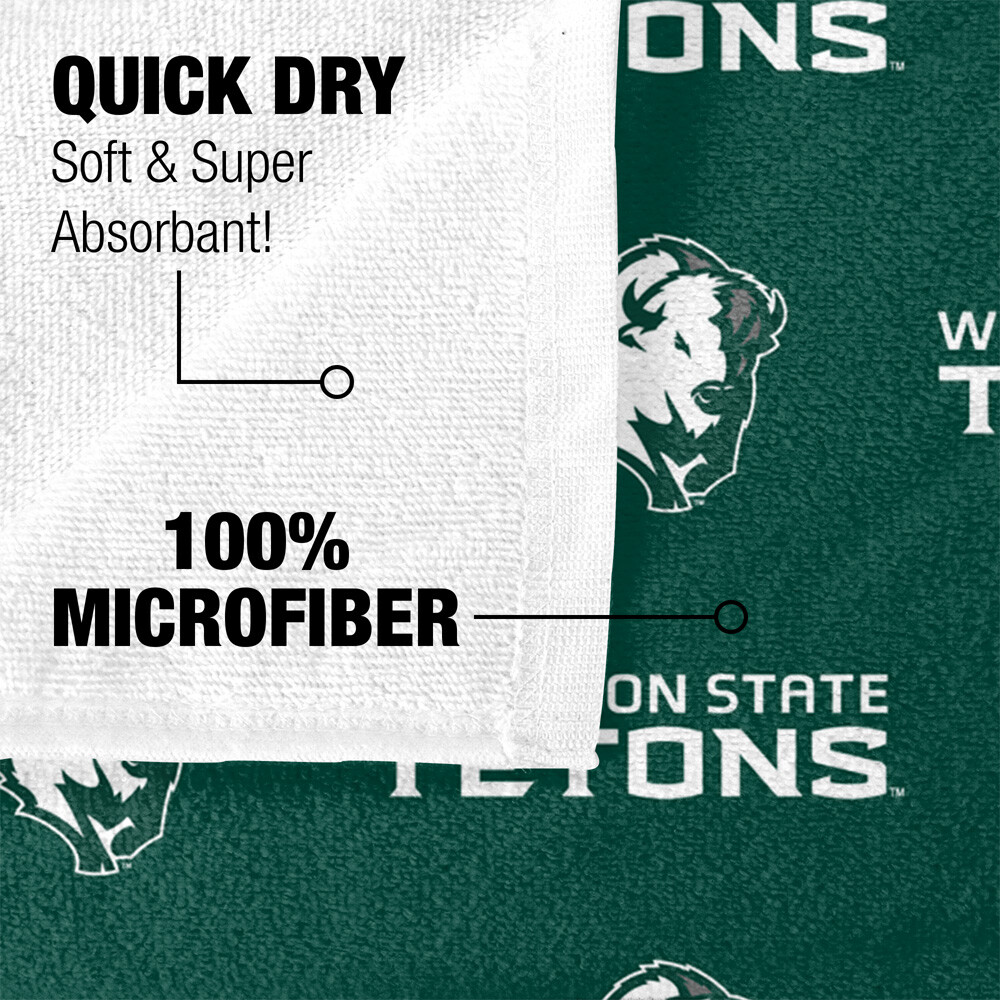 Williston State College Beach Towel, 30"x60" Logo Pattern Beach Towel