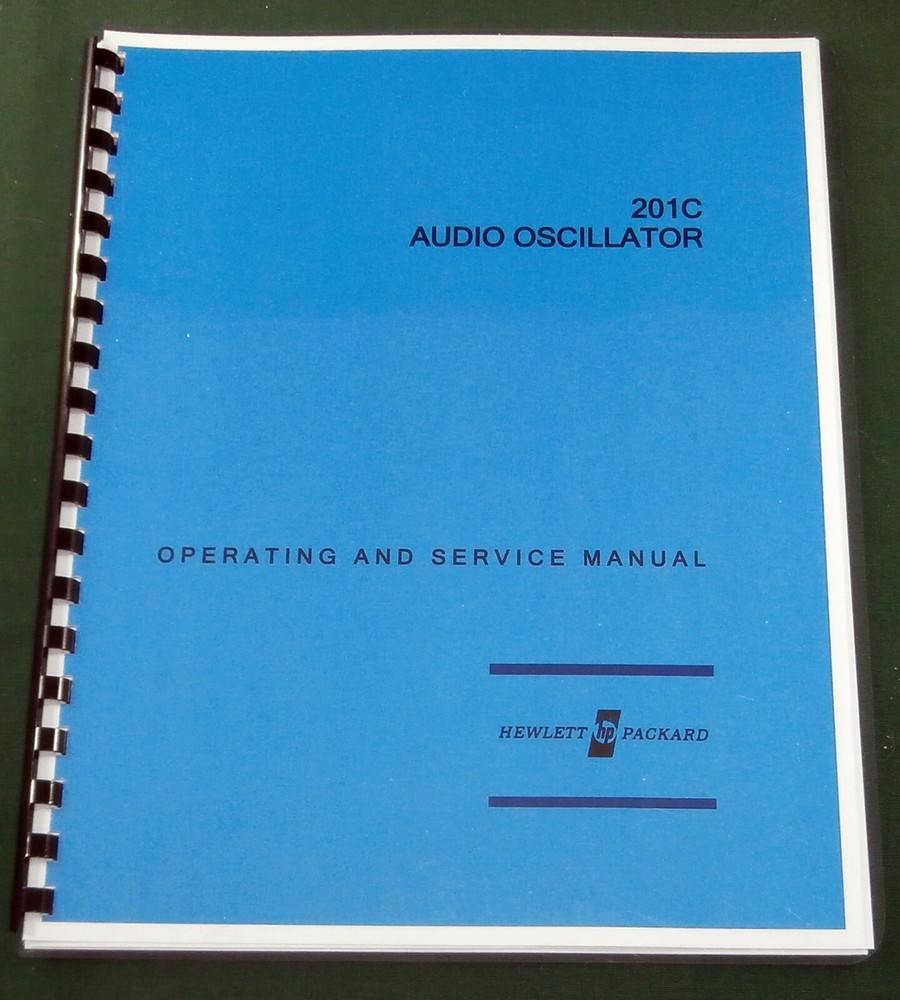 HP 201C Operating & Service Manual: 11"x17" Schematic & Protective Covers