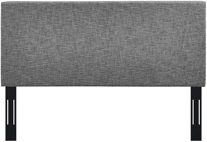Modway Taylor Full/Queen Upholstered Linen Fabric Headboard, Light Gray