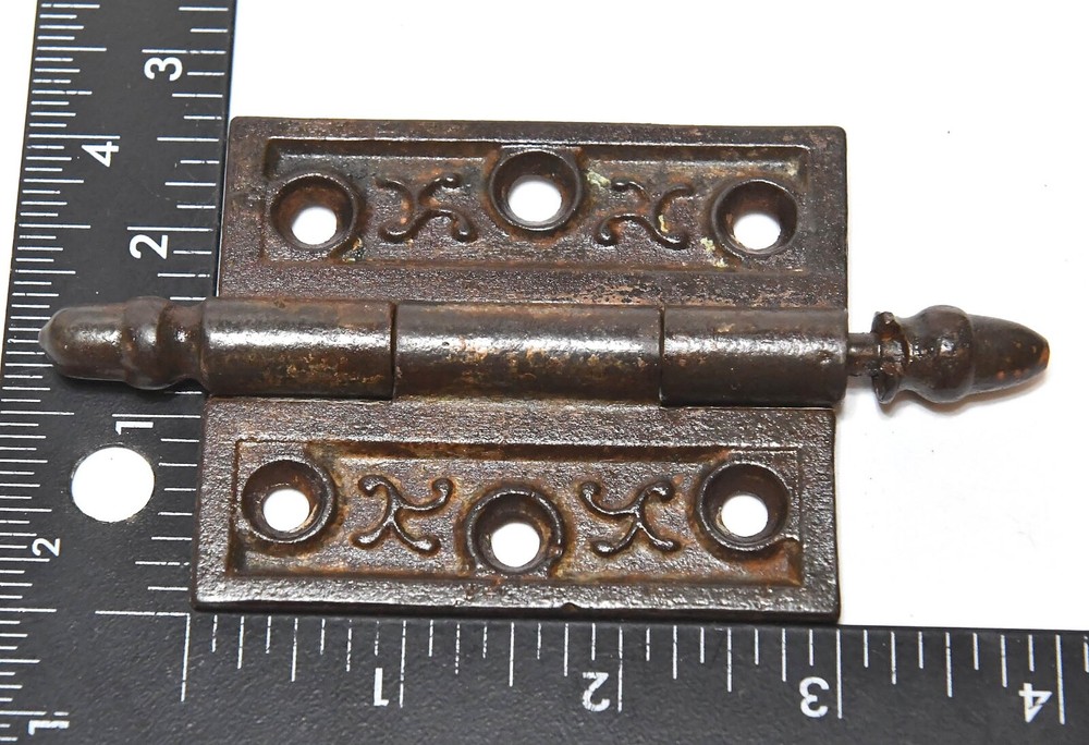 2 MATCHING EASTLAKE STYLE ACRON TIP HINGES