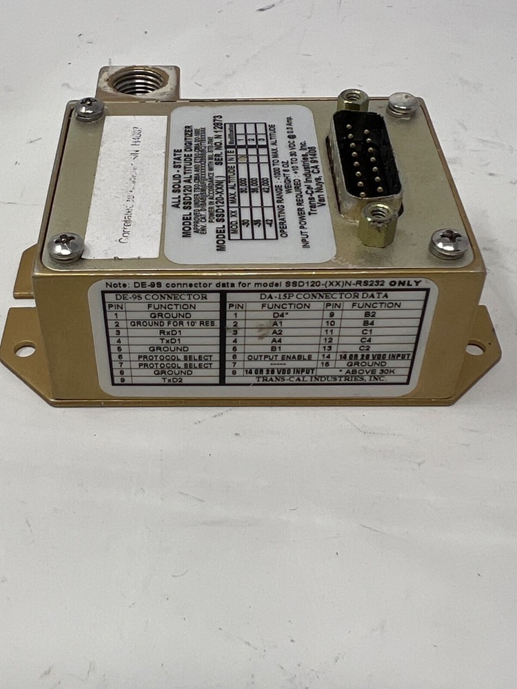 TCI Solid State Altitude Digitizer, P/N: SSD120-XXA
