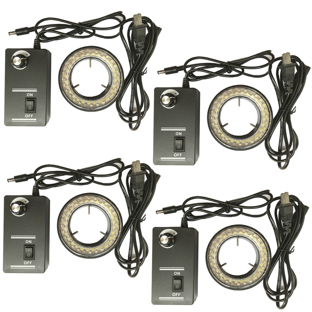 60-LED Adjustable Ring Light illuminator Lamp For STEREO ZOOM Microscope 1-6Set