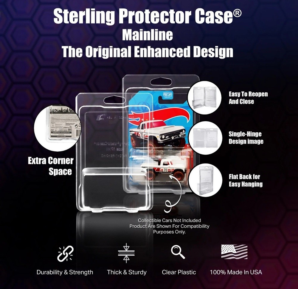 Sterling Protector Case Mainline for Hot Wheels & Matchbox ( x1 Single)