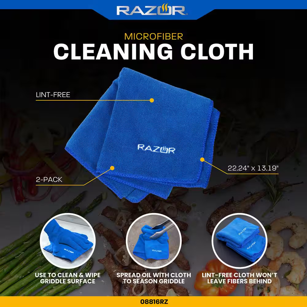 Microfiber Grill Cleaning and Cooking Accessory Cloth (2-Pack)