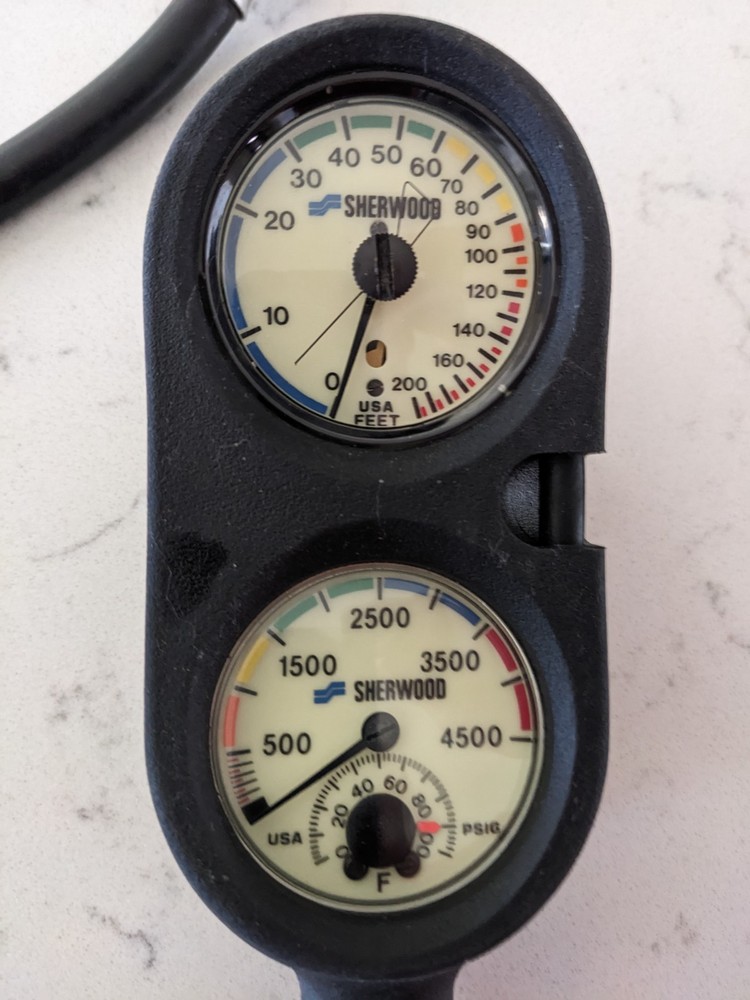 Sherwood  Analog Console Compass Pressure & Depth Gauge