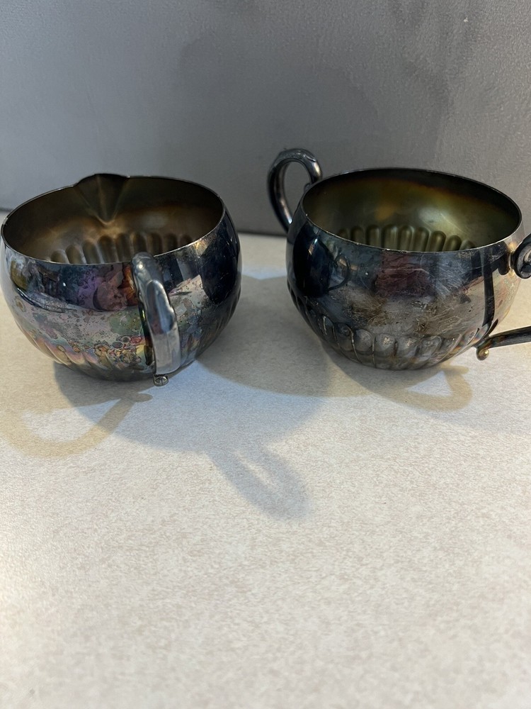 Oneida silversmith creamer & sugar vintage￼