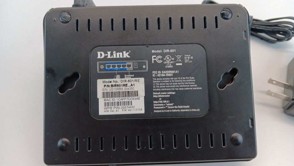 DLink DIR-601 Router PN:BIR601