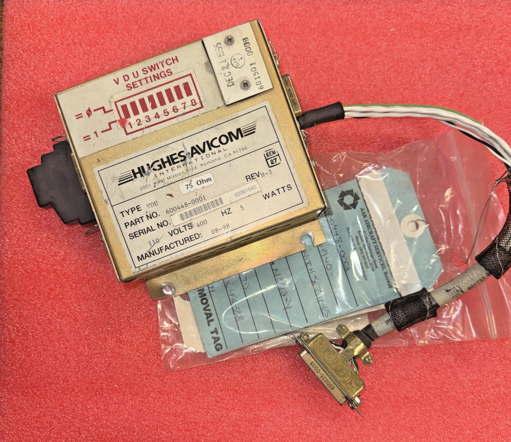 Hughes-Avicom VDU Switch Settings Unit     bin32